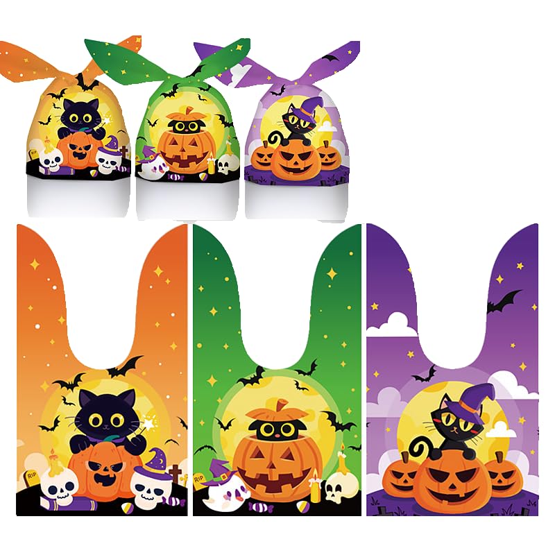 HASTHIP® 50Pcs Halloween Treat Bags Goodie Bags Pumpkin Trick Treat Gift Candy Bag for Kids Party Favors Bulk HASTHIP® 50Pcs Halloween Treat Bags Goodie Bags Pumpkin Trick Treat Gift Candy Bag for Kids Party Favors Bulk